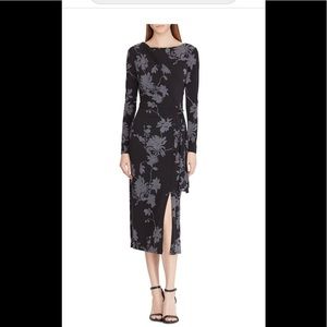 NWT. Lauren by Ralph Lauren black gray dress. Sz 6